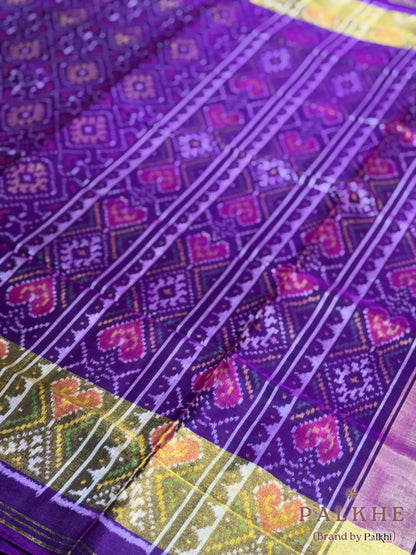 Purple Patola in Pure Silk