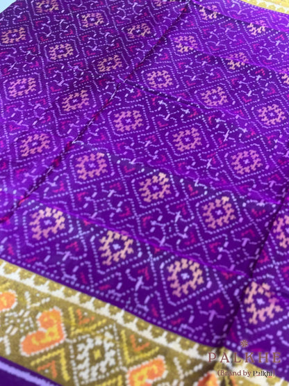 Purple Patola in Pure Silk