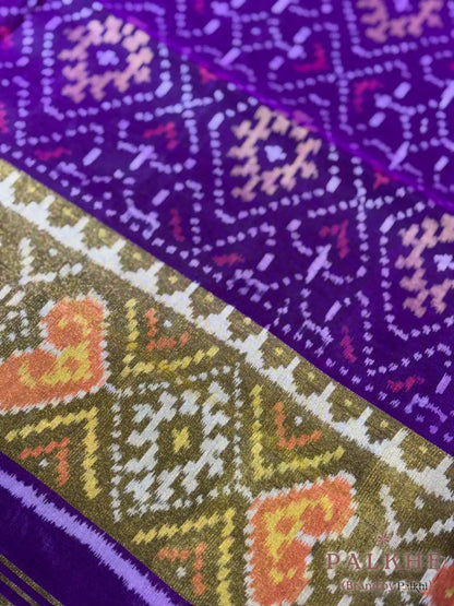 Purple Patola in Pure Silk