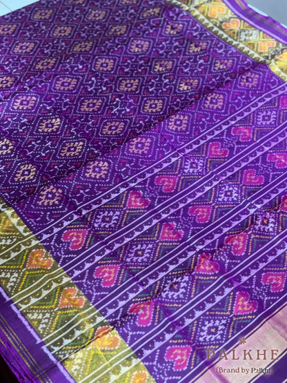 Purple Patola in Pure Silk
