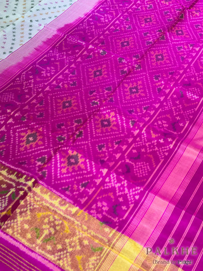 White Patola in Pure Silk