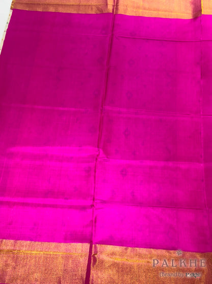 White Patola in Pure Silk