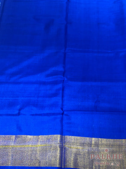 Royal Blue Patola in Semi Silk