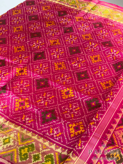 Pink Patola in Pure Silk