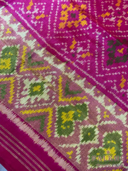 Pink Patola in Pure Silk