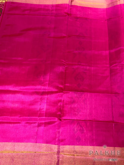 Pink Patola in Pure Silk