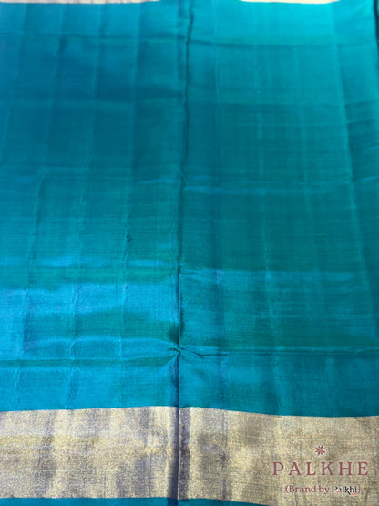Bottle Green Patola in Semi Silk