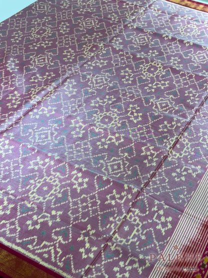 Pink Patola in Tissue Silk