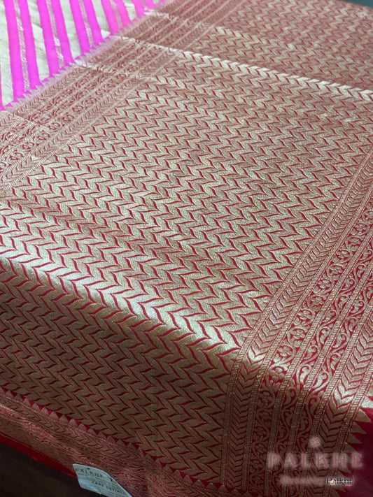Pink Georgette Lehriya