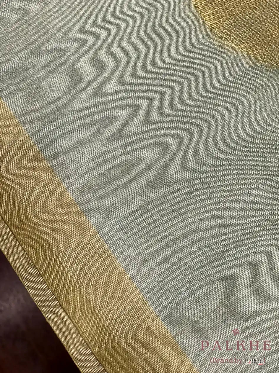Pista Green Tussar Silk