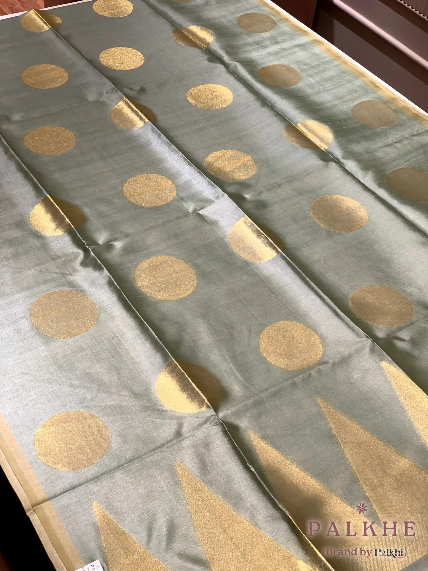 Pista Green Tussar Silk