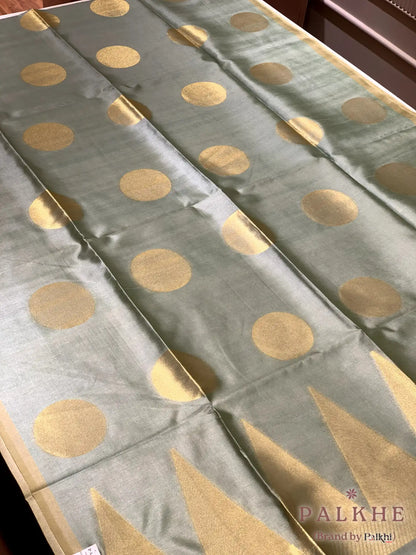 Pista Green Tussar Silk