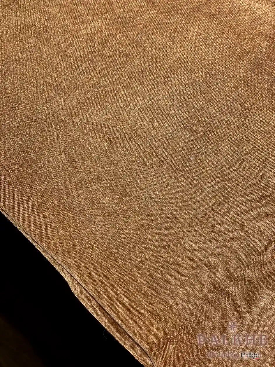 Rust Orange and Beige Double Shaded Tussar silk
