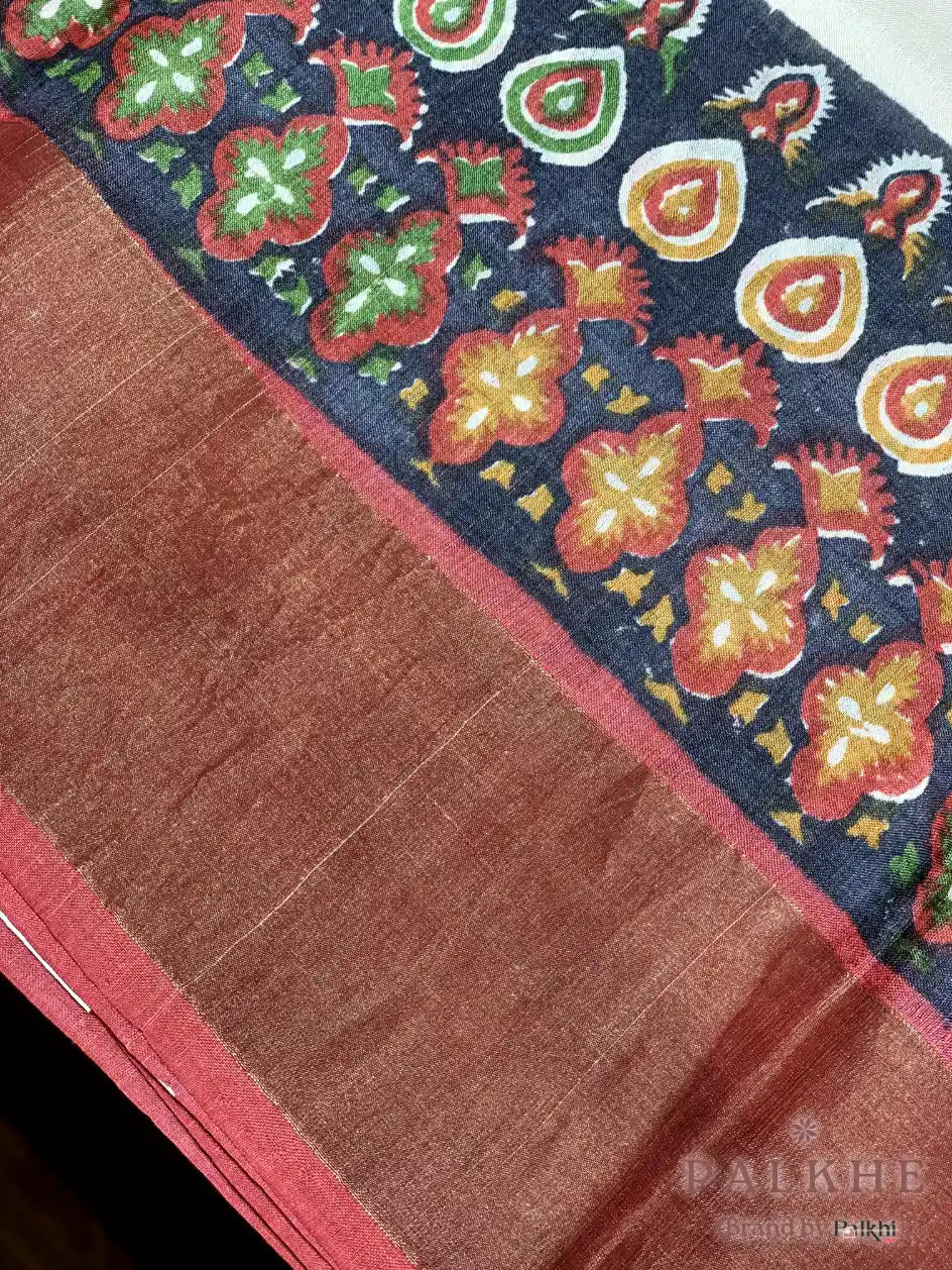 Beige Tussar Silk