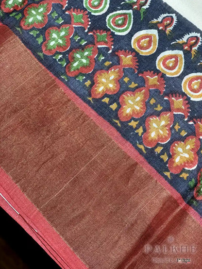 Beige Tussar Silk