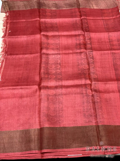 Beige Tussar Silk