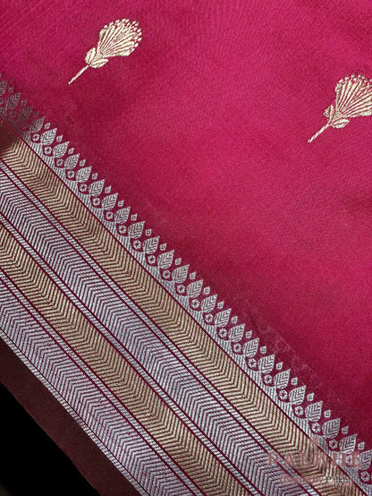 Maroon Banarasi Buttis in Pure Silk