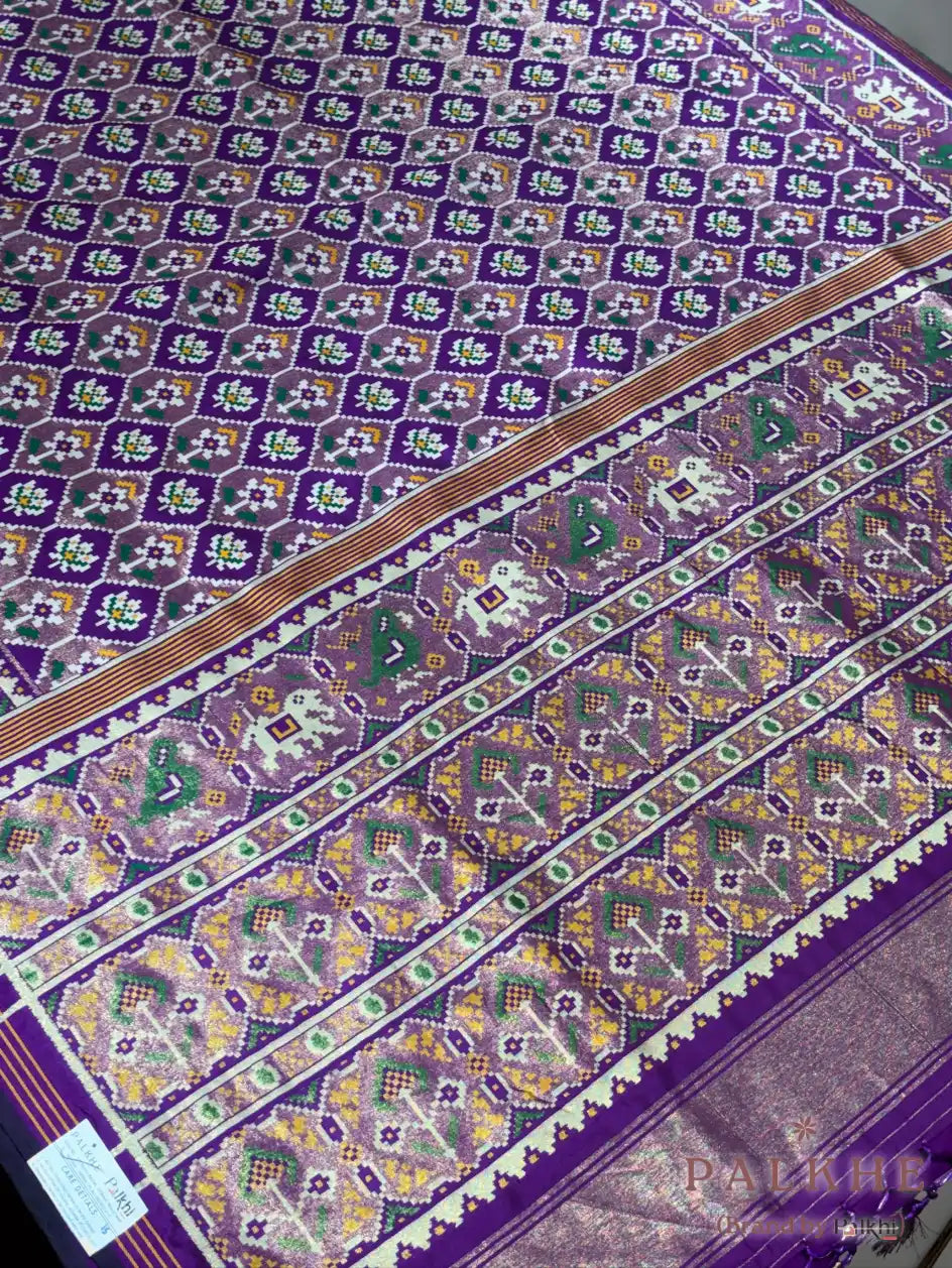 Purple Patola in Pure Soft Silk