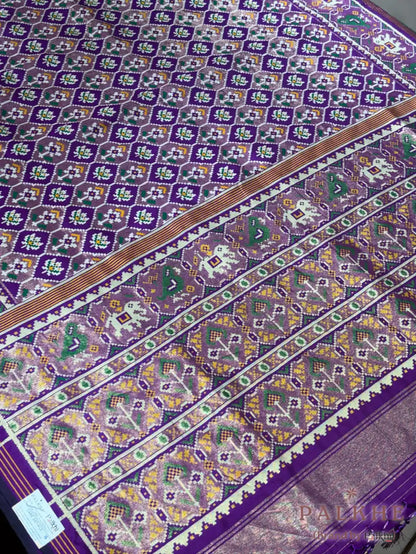 Purple Patola in Pure Soft Silk