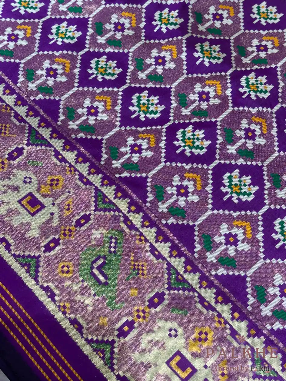 Purple Patola in Pure Soft Silk