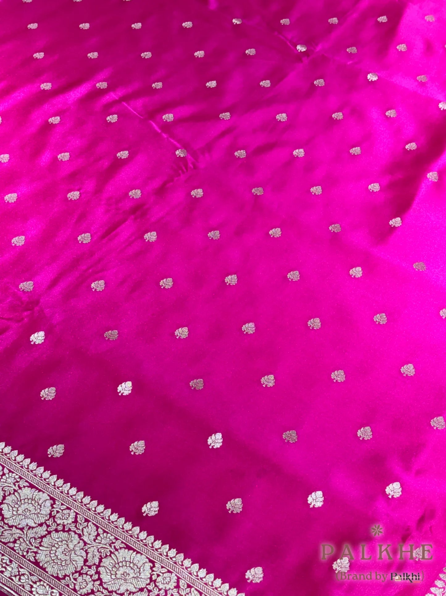 Pink Banarasi Buttis in Pure Silk