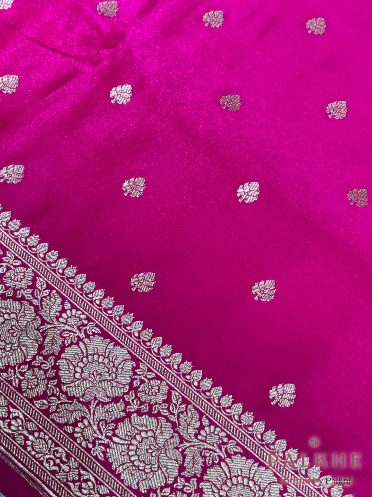 Pink Banarasi Buttis in Pure Silk