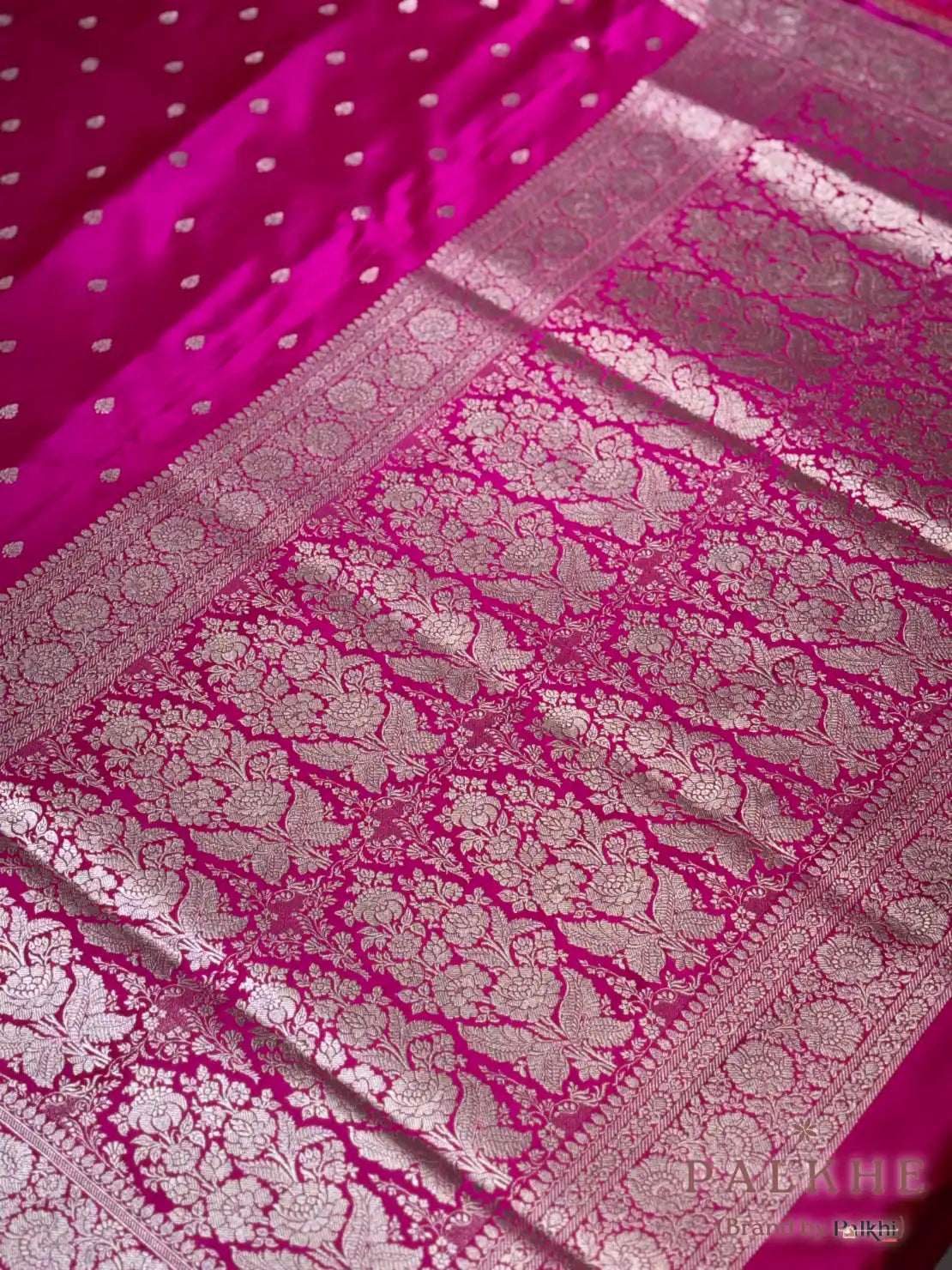 Pink Banarasi Buttis in Pure Silk