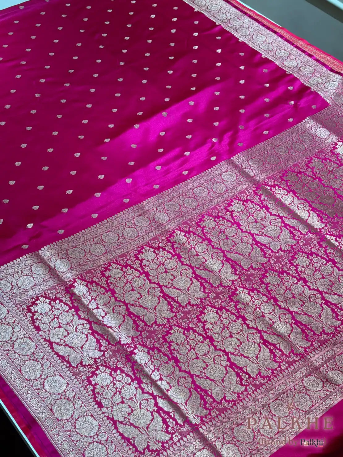Pink Banarasi Buttis in Pure Silk