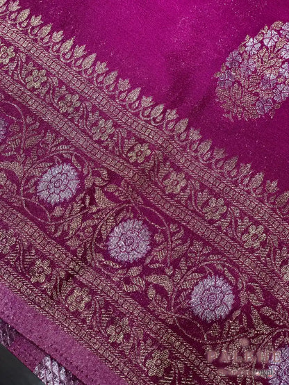 Pink Georgette Buttis in Pure