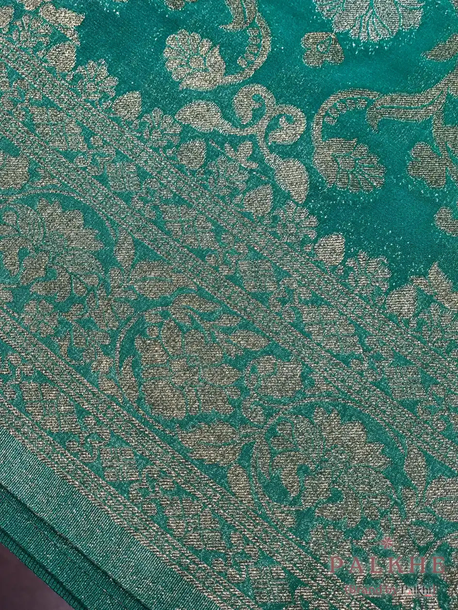 Rama Green Georgette Floral in Pure