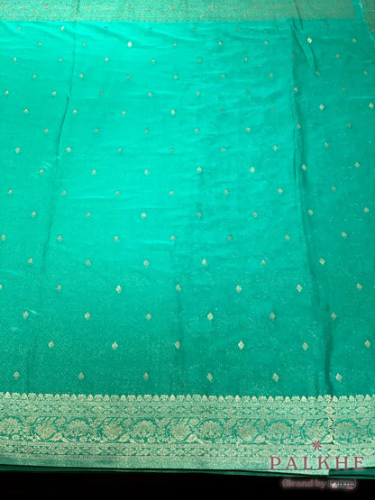 Rama Green Georgette Floral in Pure