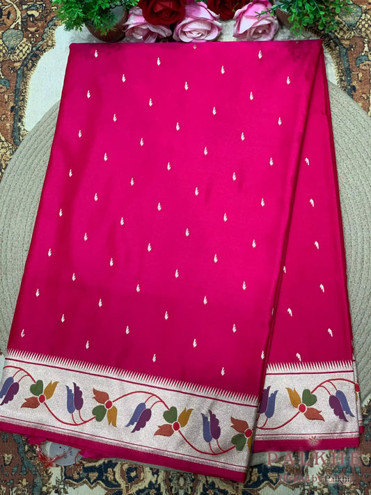Pink Paithani Buttis in Pure Silk