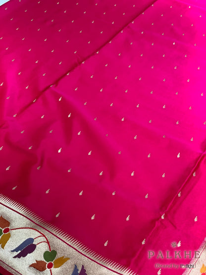 Pink Paithani Buttis in Pure Silk