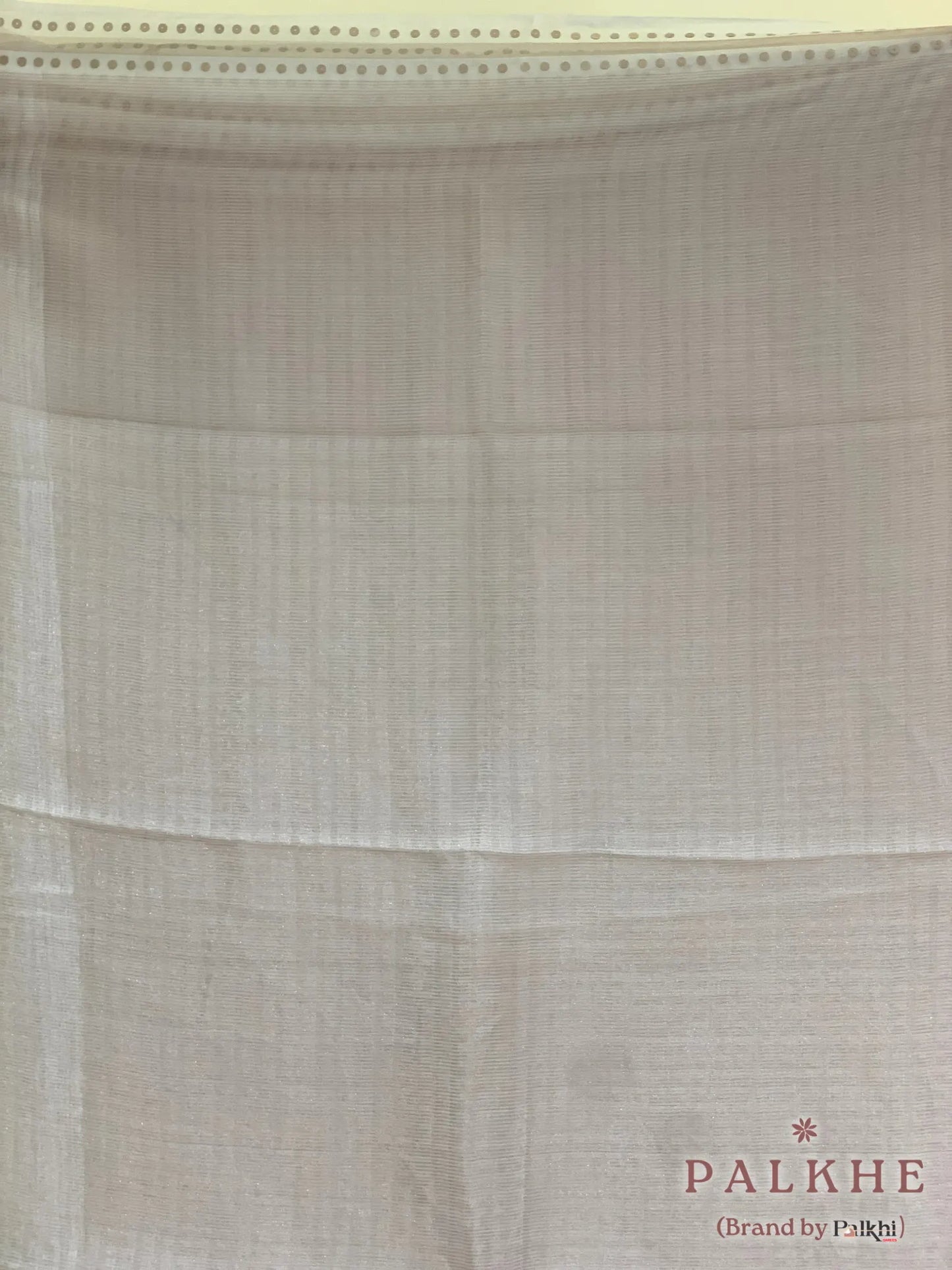 Off-White Chanderi in Tissue Kora