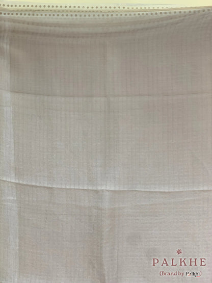 Off-White Chanderi in Tissue Kora