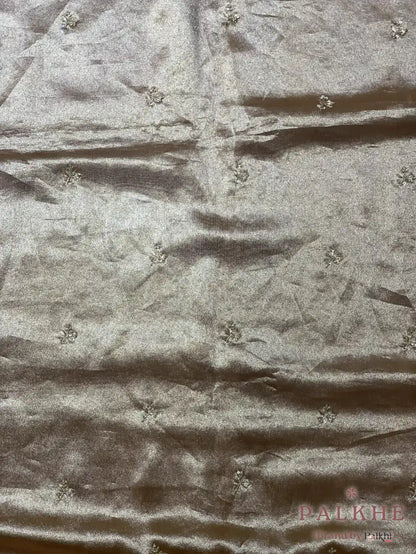 Bronze Silk Tissue x Hand Embroidery