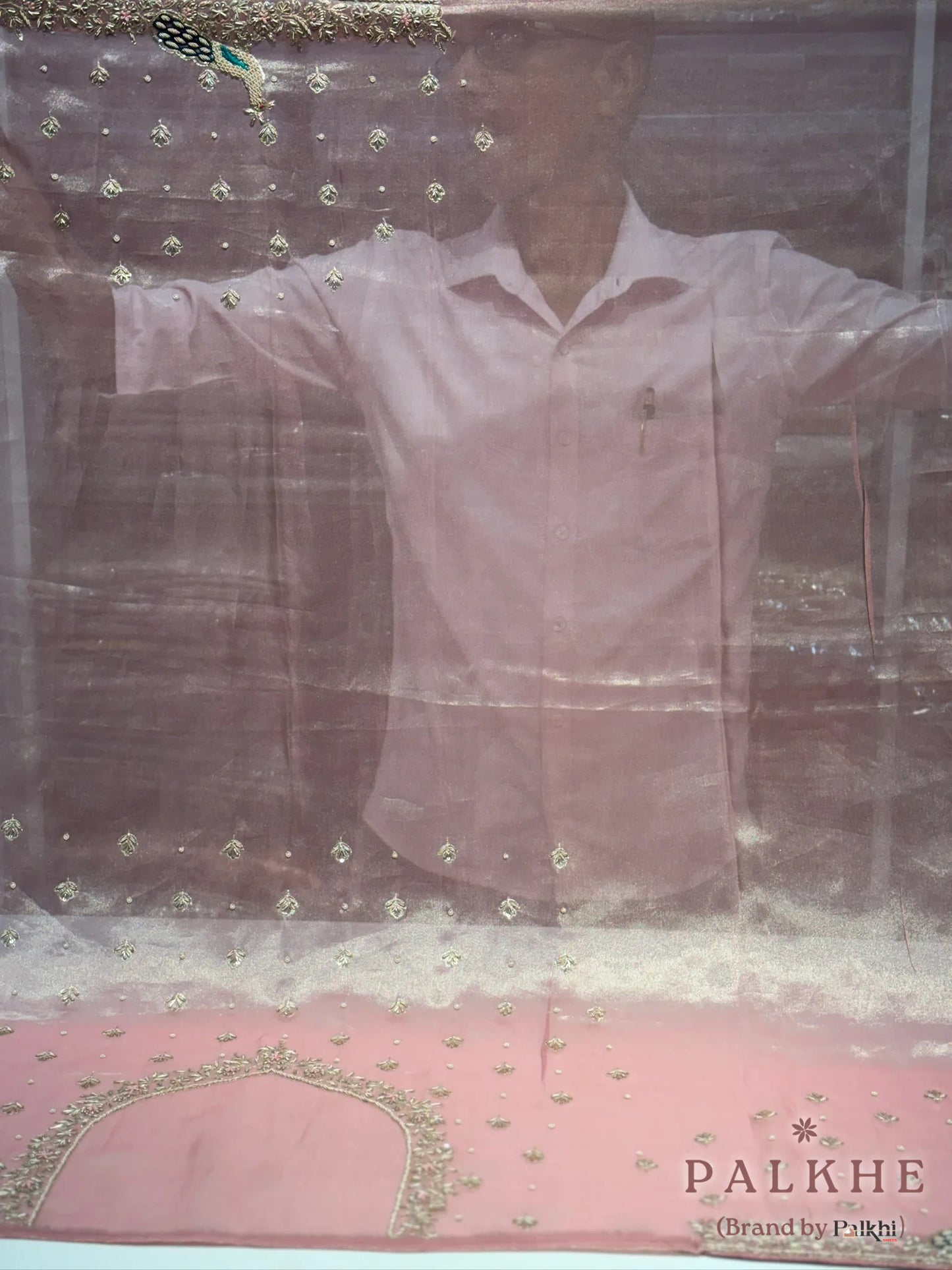 Pink Pure Tissue x Hand Embroidery