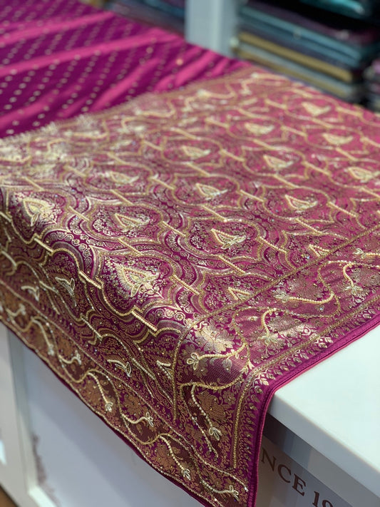 PURPLE BANARASI BUTTI X PEARL ZARDOZI WORK