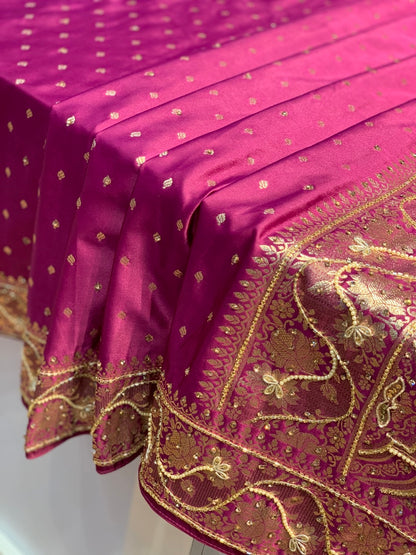 PURPLE BANARASI BUTTI X PEARL ZARDOZI WORK