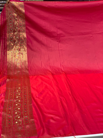 YELLOW WITH RANI BORDER BANARASI x ZARDOZI