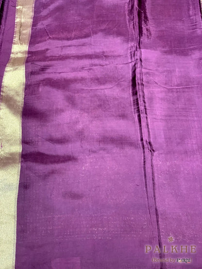 Wine Banarasi Meenakari in Pure Soft Silk