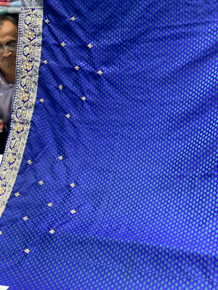 ROYAL BLUE BANARASI WITH ZARDOZI EMBROIDERY