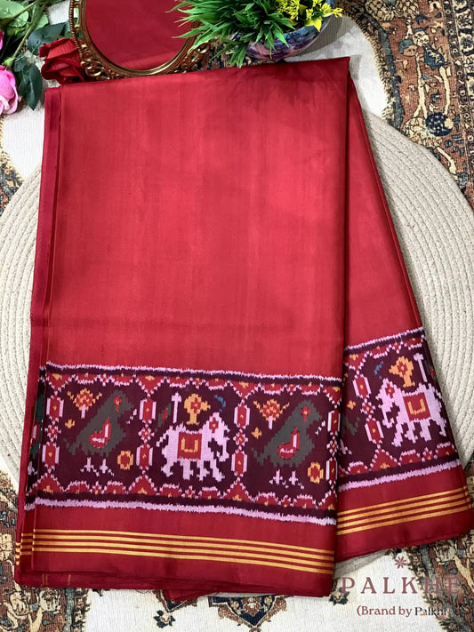Maroon Patola in Pure Silk