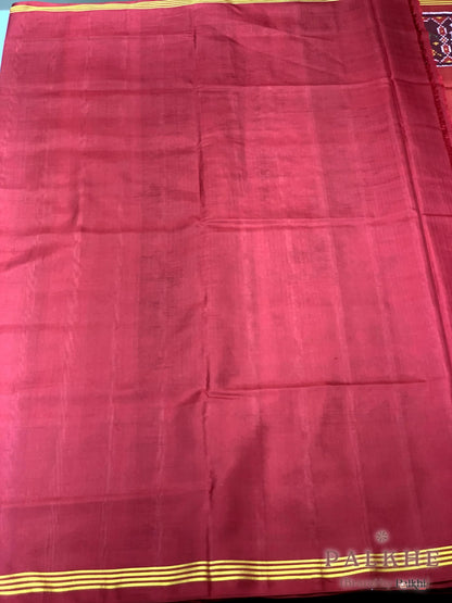 Maroon Patola in Pure Silk