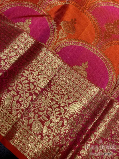 Multicolor Kanjivaram Brocade in Pure Silk