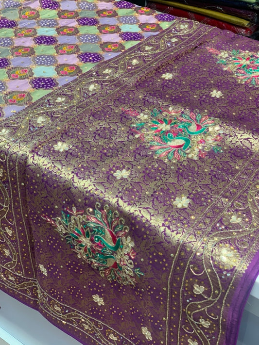 BANARASI RANGKAT PATOLA SKIRT DESIGN X ZARDOZI