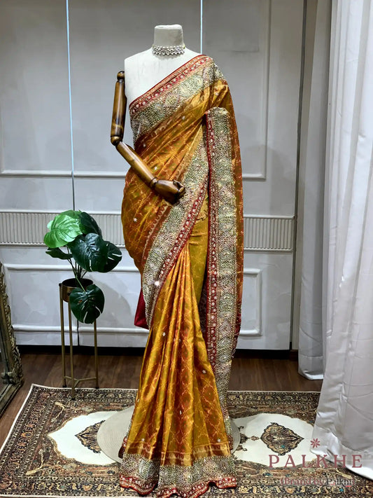 Mustard Yellow Patola x Hand Embroidery