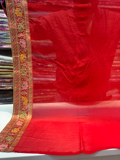 BANARASI GEORGETTE JAAL X ZARDOZI