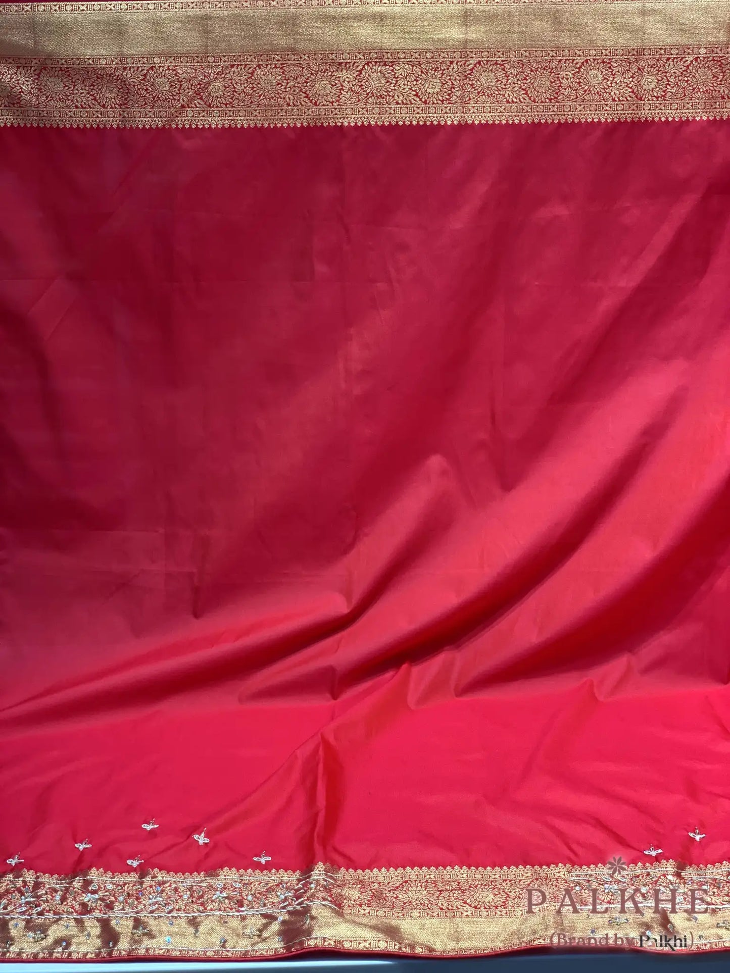 Red Buttis Kanjivaram x Hand Embroidery (CP00)