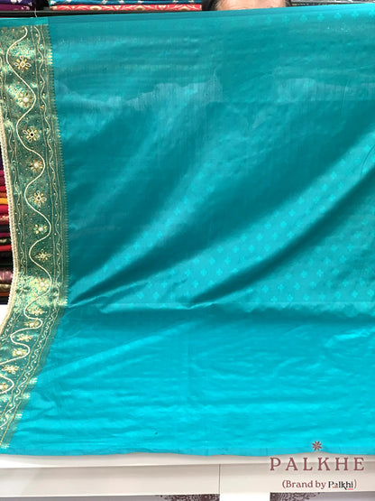 Peacock Green Kanjivaram x Hand Embroidery (CJ08)